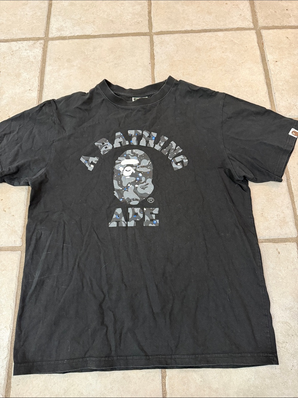 Bape Black CITY CAMO COLLEGE TEE